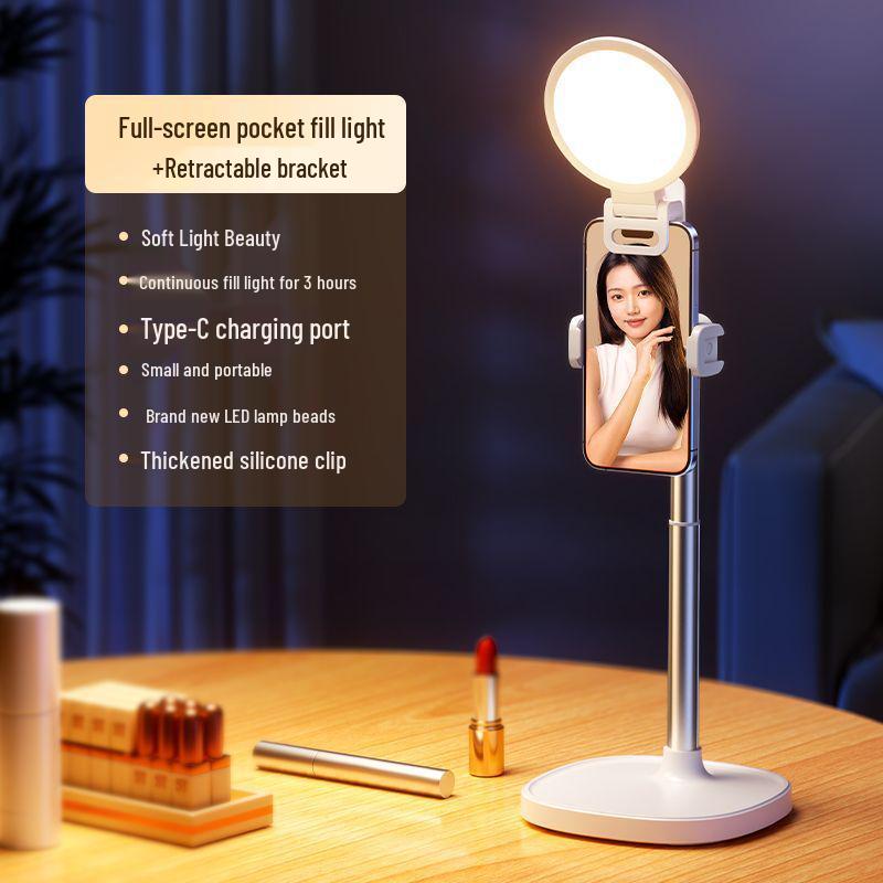 Tragbares LED-Fülllicht für Mobiltelefone - Ideal für Live-Streaming, Make-up, Fotografie, Selfies und Studenten.