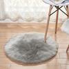 Flauschige Runde Bodenmatte Plüsch Weicher Schlafzimmerteppich Einfarbige Maschinenwaschbare Flauschige Teppichfläche für Kinderzimmer Kinderzimmer Wohnzimmer