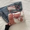 Soft Plush Faux Fur Underarm Bag for Women Trendy Single Shoulder Crossbody Purse Fashionable Daily Handheld Clutch