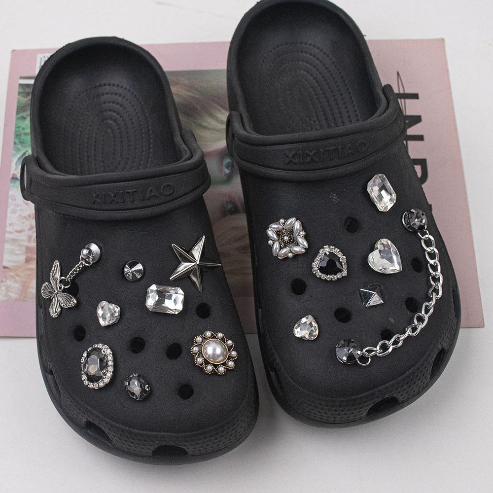 

Очарование для обуви, булавки «сделай сам», бриллиантовая жемчужная цепочка, декоративная пряжка для обуви с отверстиями, набор подвесок, аксессуары для детей, подарок для мальчиков и девочек