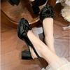 Small Floral Sweet Style Lolita Shoes Women's Summer Outer Wear Sandals Bow Dress Thick Heeled Sandals Women Mary Jane Shoes
