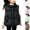 Children's Candy Color Sleeveless Vest with Warm Wide Shoulder Design for Outdoor Wear