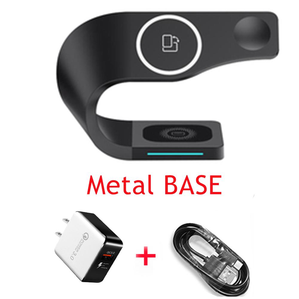 Est Multi Function Wireless Charger Station Qi Phone Stand 3 In 1 Wireless Charger For Magsafe Stand
