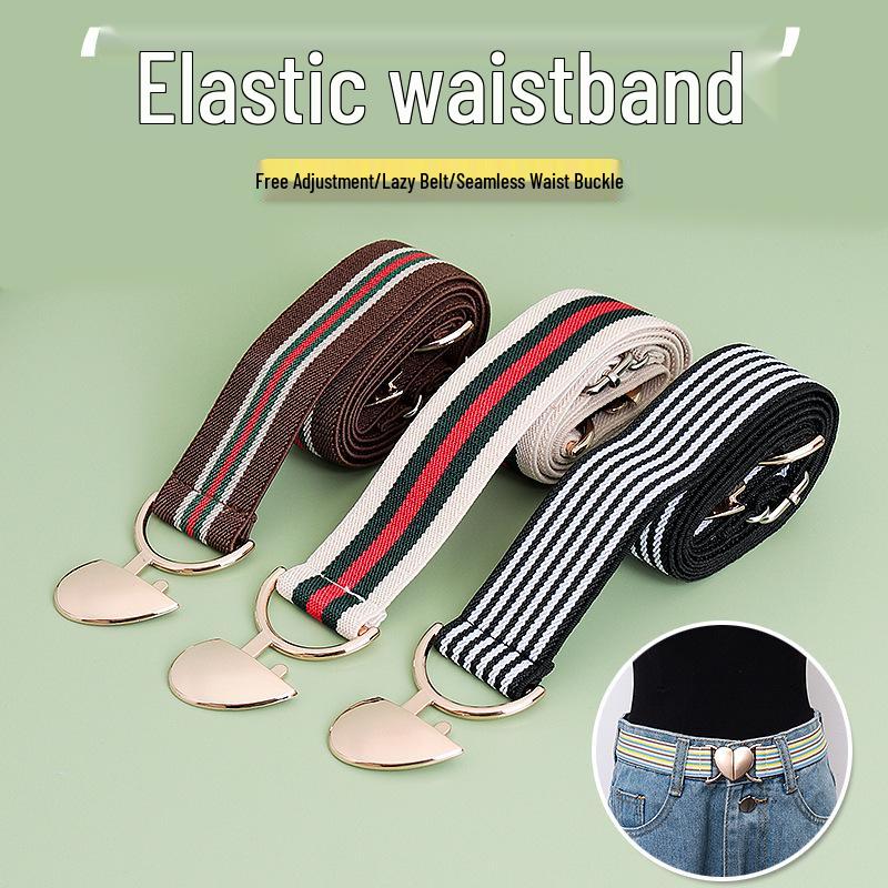 Adjustable Elastic Woven Belt with Hook for Men & Women