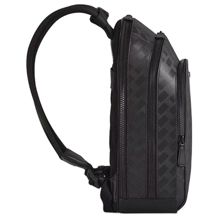 Montblanc Style 3.0 Brand Logo Multifunctional Design Zipper Closure Leather Backpack Medium Men Backpack Black MB221138