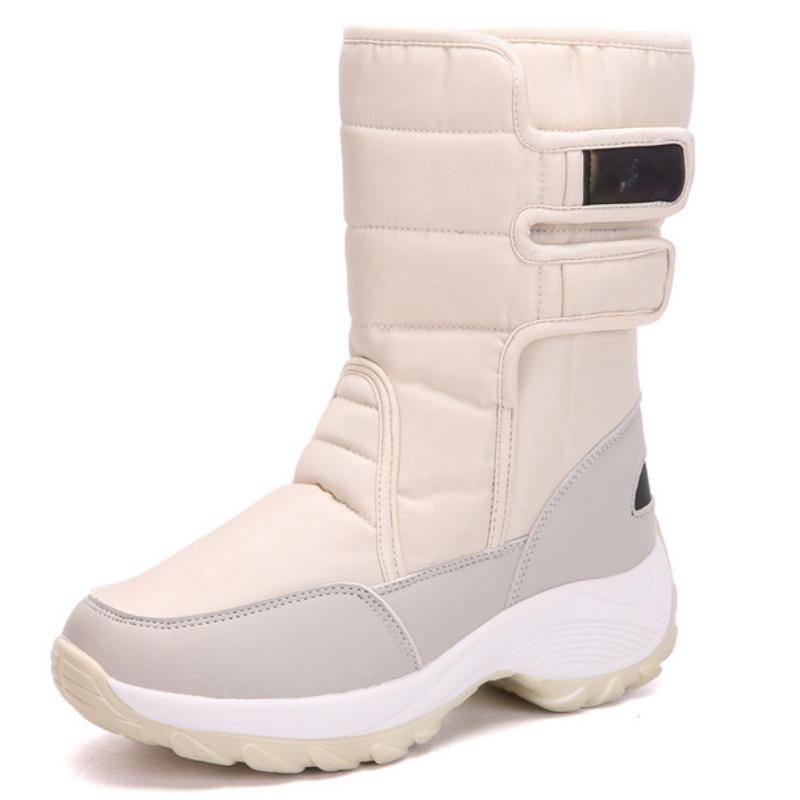 Damenstiefel Warme Damenschuhe Winter Wasserdichte Schneestiefel Plüsch Dicke Sohle Stiefeletten mit Plateau Botas Mujer Stiefeletten WSH3134