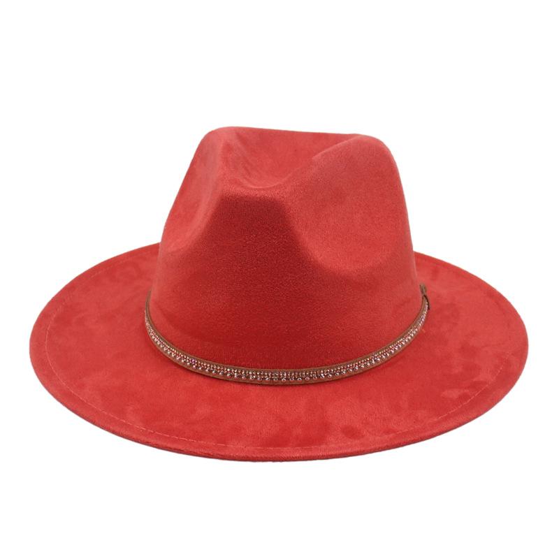 Solid Color And Western Cowboy Hat Felt Hat Woolen Top Hat Amazon Cross-Border Wholesale Retro Ethnic Fashion Hat