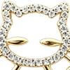 Brooch Pin, Cat Face Collar Clip with Sparkling Rhinestones, Easy No-Needle Installation Brooch for Shirts V-Neck Cardigans Scarves Embellishment