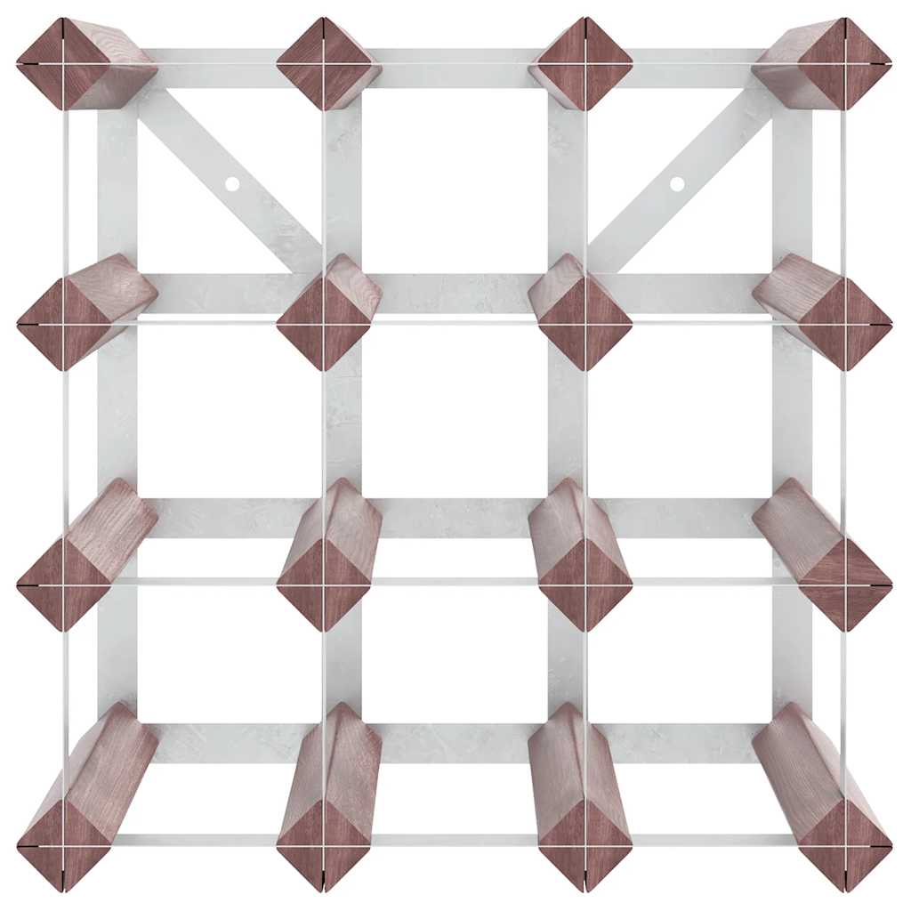 Vidaxl 12-Bottle Wine Rack, Brown, Solid Pine Wood
