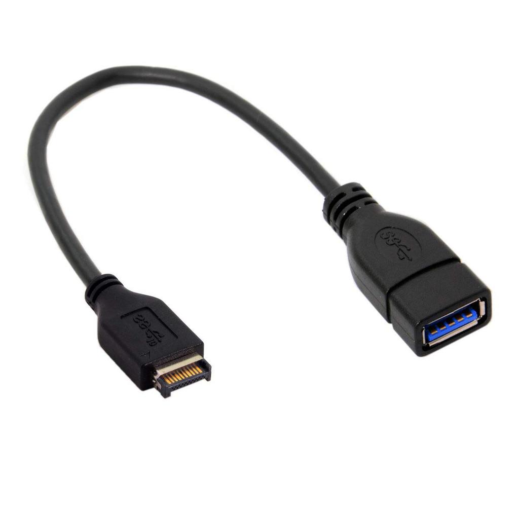 Cablecc USB Header předního panelu na USB Samice Prodlužovací kabel 20cm 3.1 3.0 Typ-A