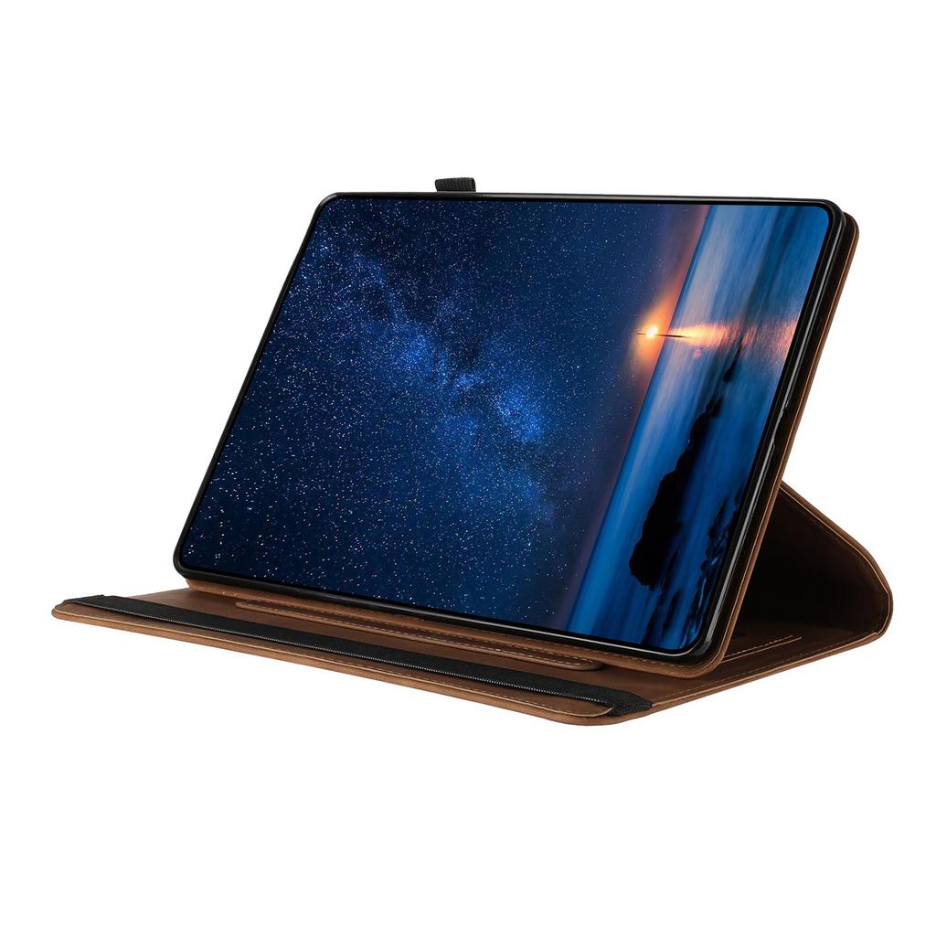 For Samsung Galaxy Tab A11+/A9+ Case Rotating Stand Solid Color PU Leather Tablet Cover