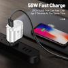 58W Dual Fast Charger with 2PD+QC3.0 - EU, US, UK, AU Plug