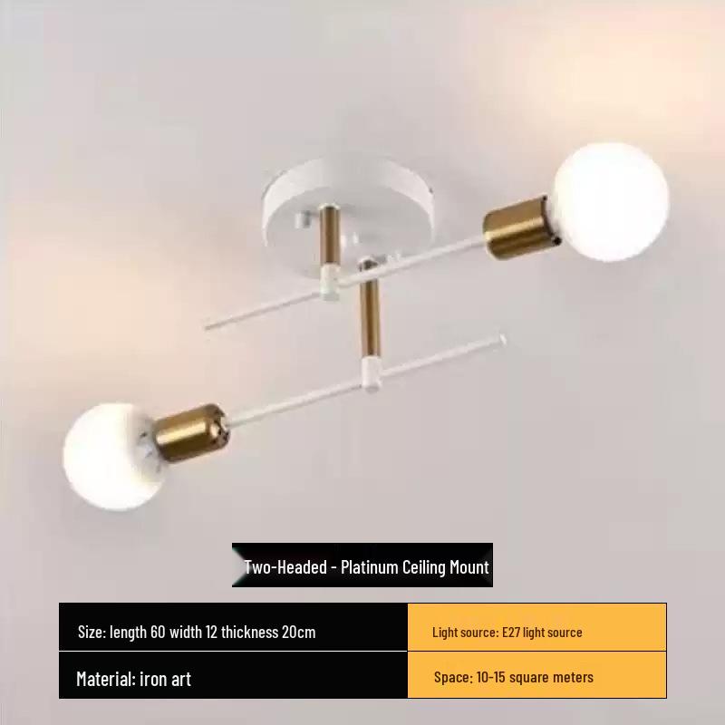

Современный минималистичный потолочный светильник для гостиной, спальни и балкона 2 Lights Black