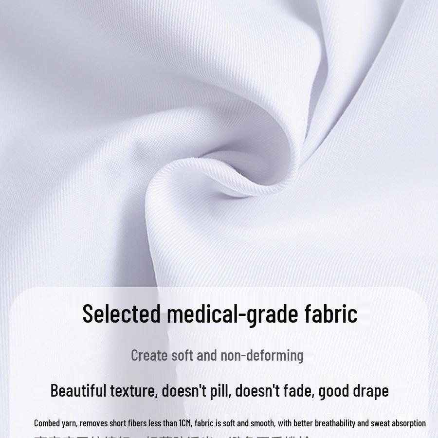 Unisex Long Sleeve Doctor Coat & Short Sleeve Nurse Uniform - Medical Student & Chemistry Lab Wear