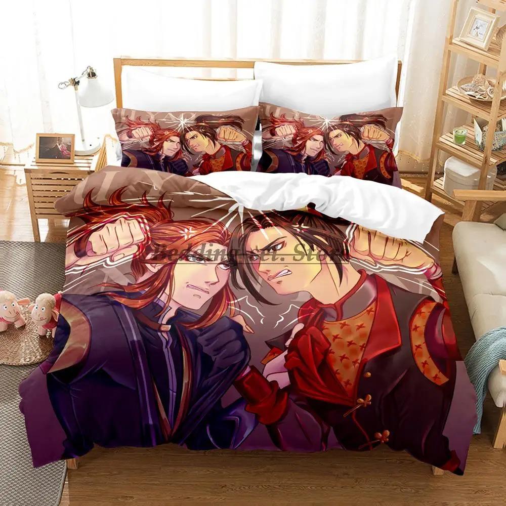 Comfortable Anime Print Bedding Set With Duvet Cover And Pillowcases Single Twin Full Queen King Sizes For All Ages