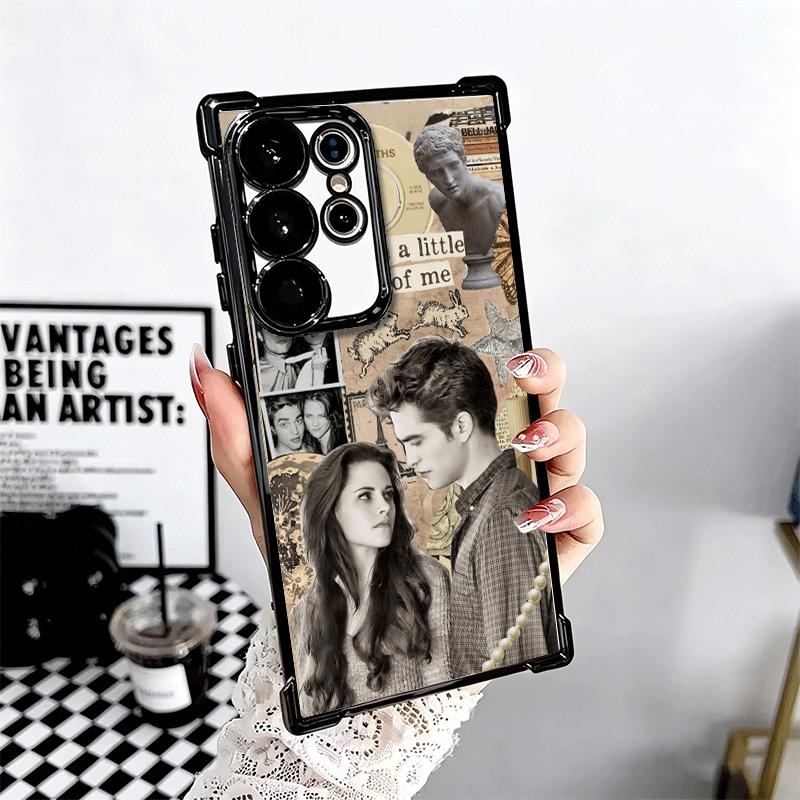 Twilight Saga Edward Plating Phone Case For Samsung Galaxy S24 S25 FE S26 Edge S23 Ultra S22 S21 Plus S20 Anti-Fall Airabag Cove