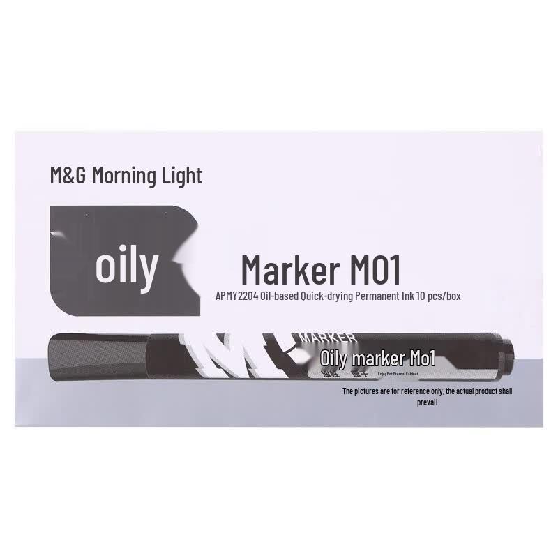 M&G APMY2204 Black Marker Pen, 10-Count