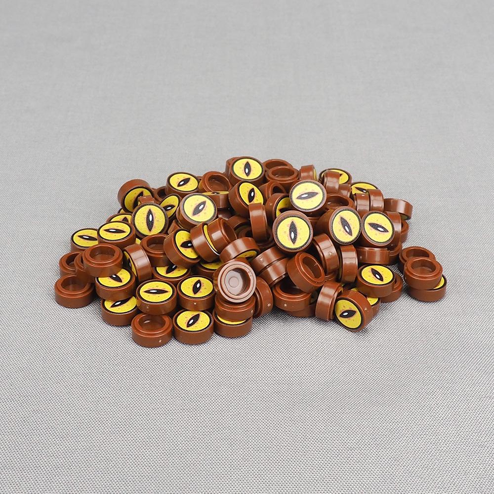 Non-Toxic Moc 10Pcs 98138 Printed Doctor'S Magic Eye Building Blocks Horror Snake Eyes Compatible Board Bricks Particle Toys Children Gift
