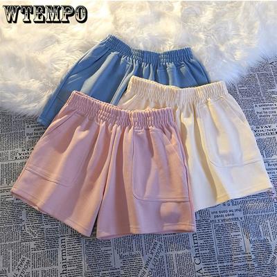 Sports Shorts Women's Summer Korean Version Loose High Waist Straight Five-point Pants Casual Beach Short Pants