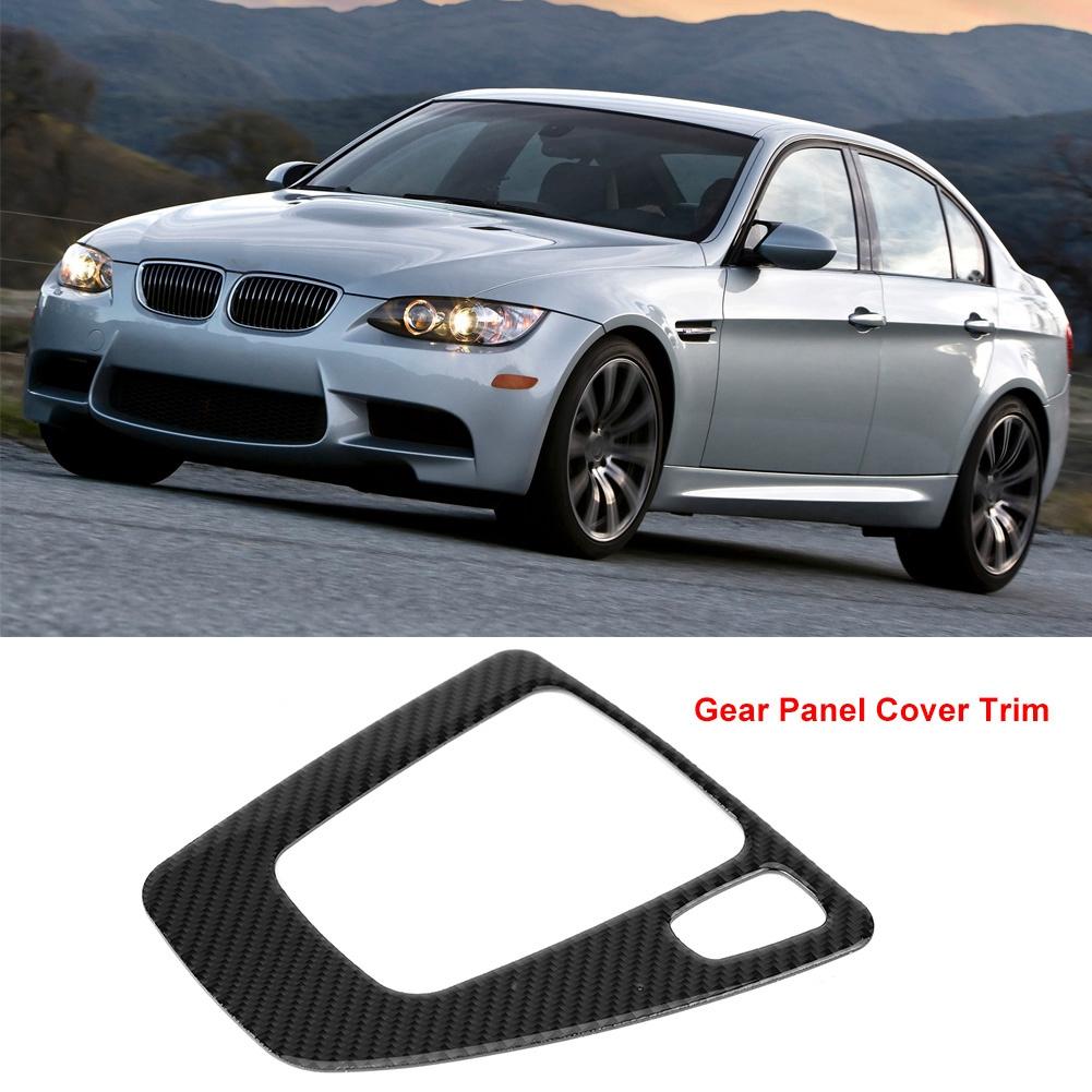 Carbon Fiber Gear Shift Panel Decorative Trim for BMW E90 E92 E93 2005 2012 Right Hand Driver