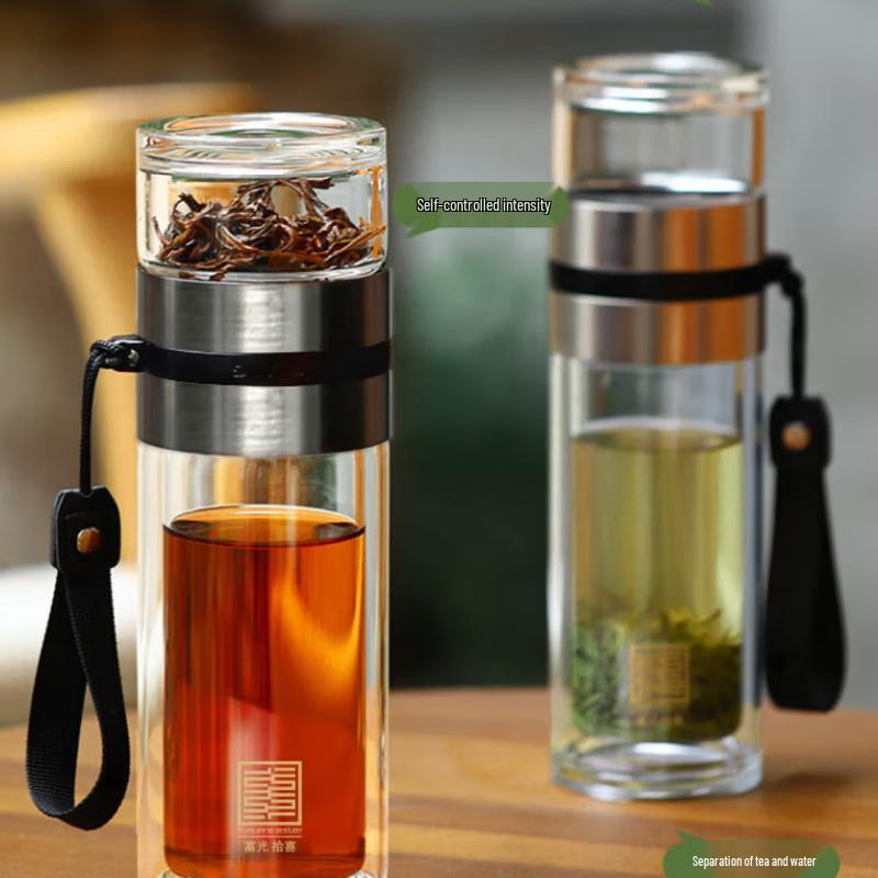 FUGUANG Shixi Double-Layer Glass Cup
