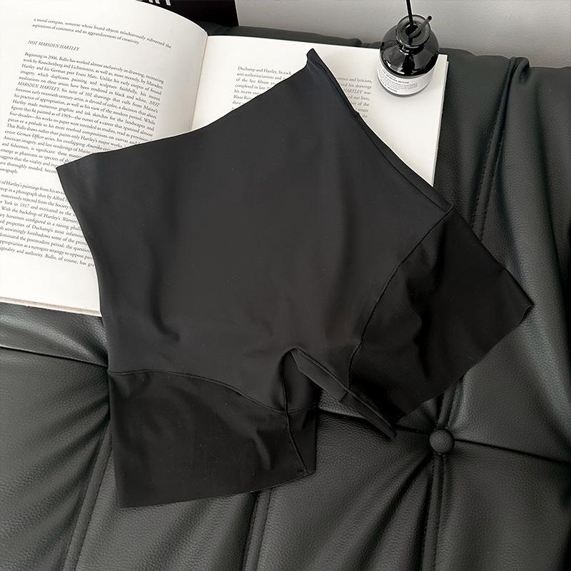 

Женское летнее легкое и прохладное ощущение живота Защита от света Без закатывания Подол 2 в 1 Высокая талия Безопасное нижнее белье M чёрный