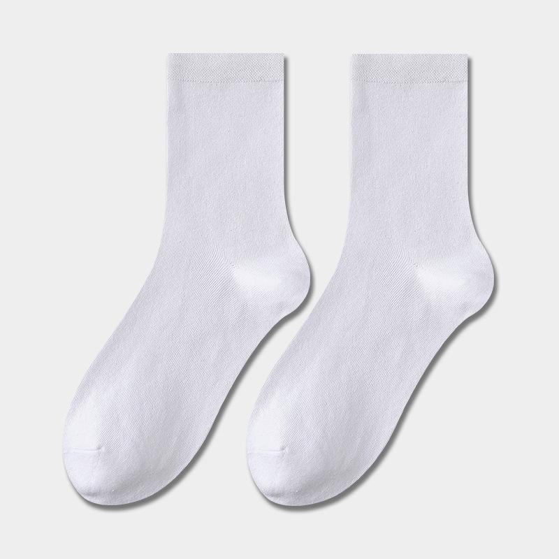 Odor-Resistant Cotton Disposable Socks: Unisex, Black/White/Gray, Sweat-Absorbent, No-Wash, Summer Thin Style.