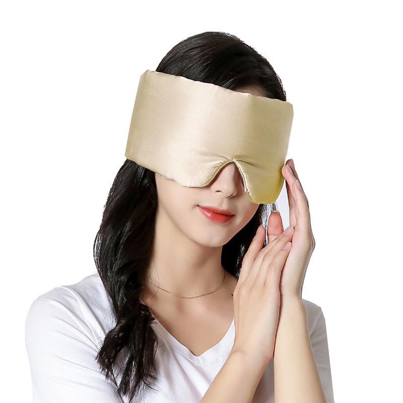 Silk Sleep Eye Mask Travel Night Rest Full Coverage Light Blocking Non-Pressure Comfort Fit