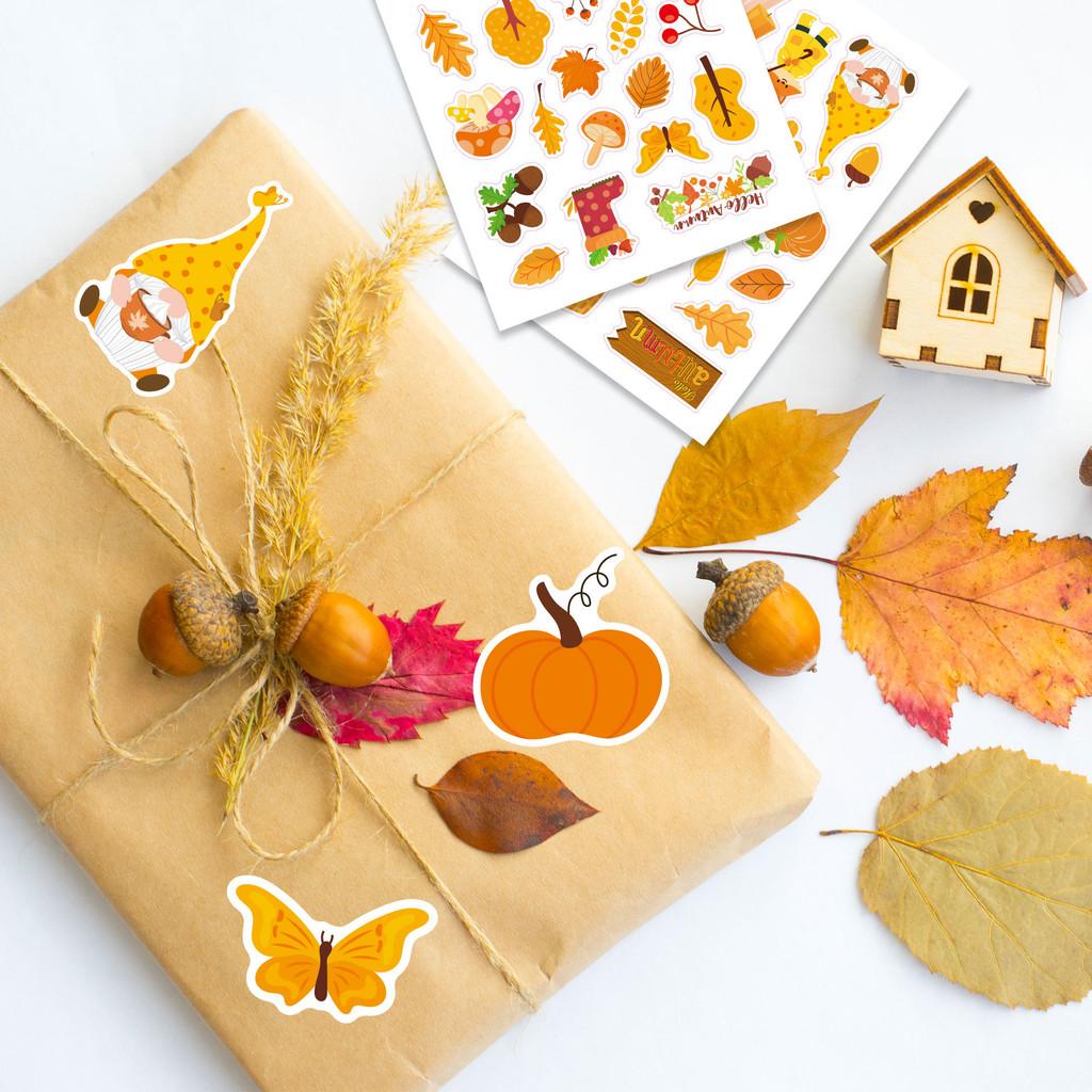 Adorable Fall Themed Cartoon Puzzle Stickers For Kids Creative Diy Fun Activities