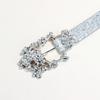 Cool Blingbling Rhinestones Belt for Women Western Cowgirl Styles with Punk PU Leather Designs Sequins for Various Event