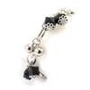 Les Trésors De Lily [J7751] - Designer Bracelet 'Scarlett' Black Silver