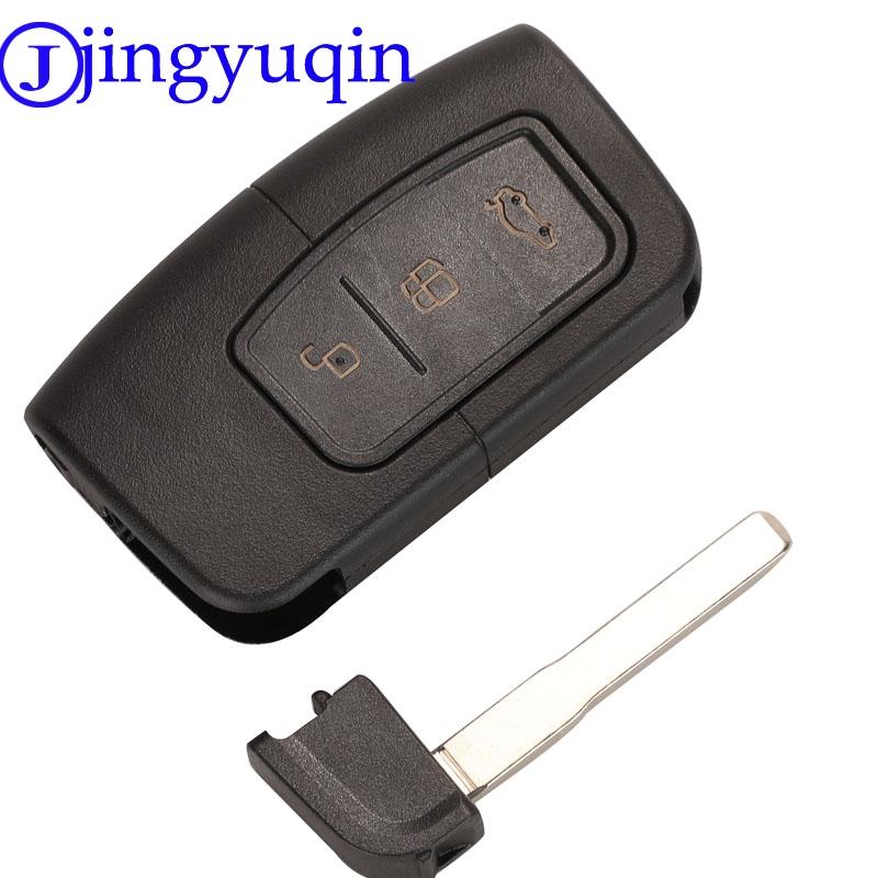 Jingyuqin Remote 3b Car Key Case Cover Fob For Ford Smart Key Shell With Small Key Fob Blank