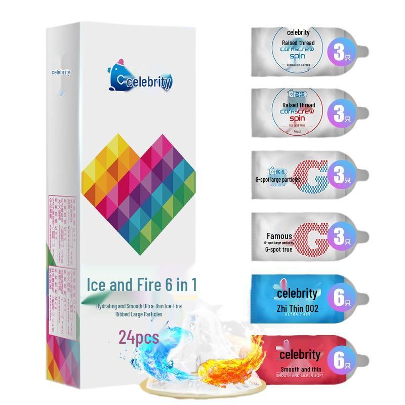 Celebrity Extra Lubricated G-Spot Ribbed Ultra Thin Small Condoms