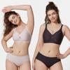 Plus Size Thin Cup Seamless Wireless Bra Water Drop Soft Jelly Cup Gathered Comfort Daily Intimates for Women