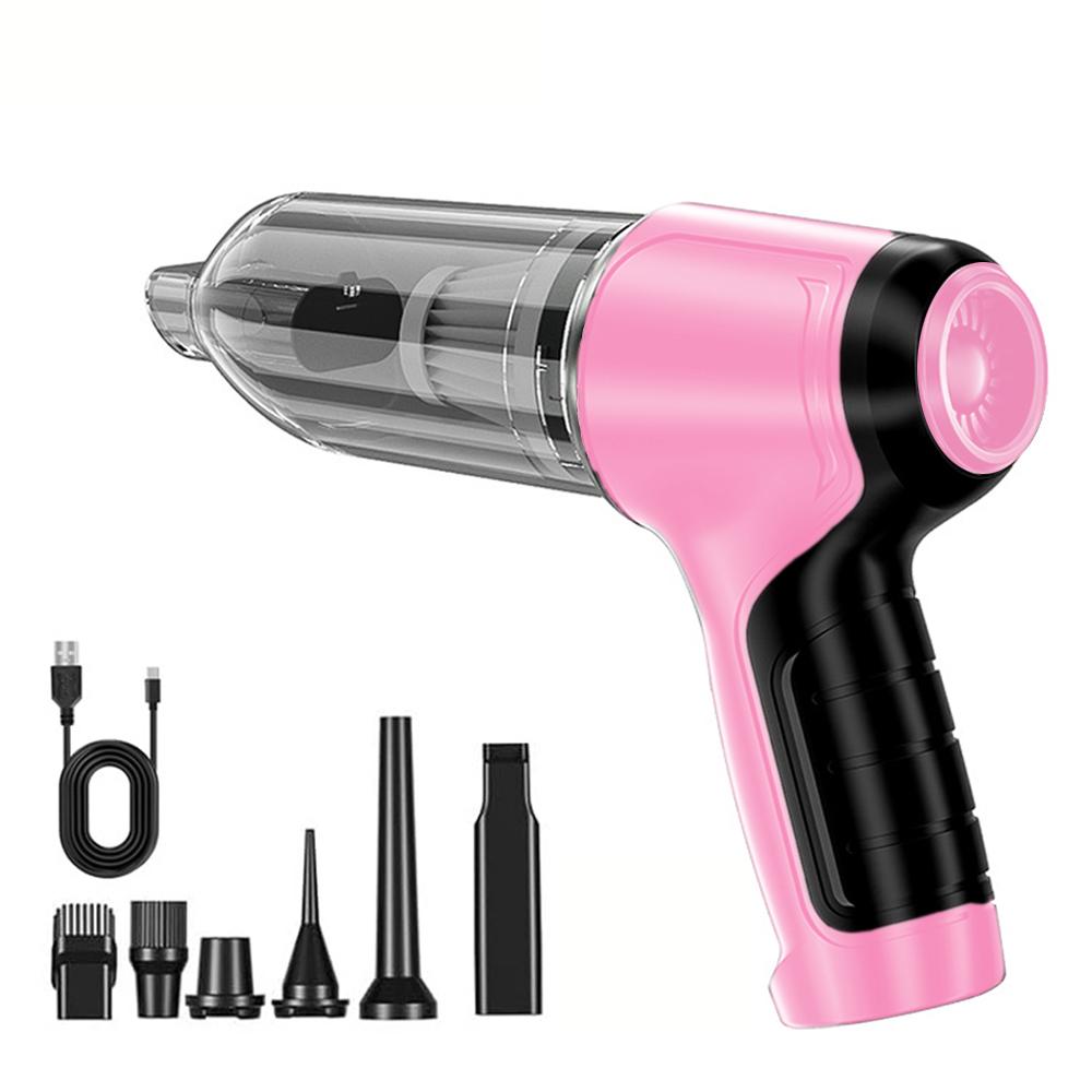 

Автомобильный пылесос 95000PA с сильным всасыванием, беспроводной ручной пылесос для уборки, 2 в 1, портативный пылесос для автомобиля и дома розовый