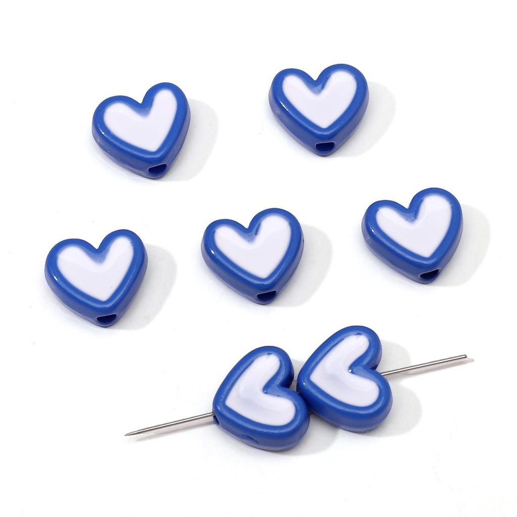 5/20Pcs Love Acrylic Beads Drip Oil Macron Series Beads For DIY Handmade Bracelets Necklaces Jewelry Making