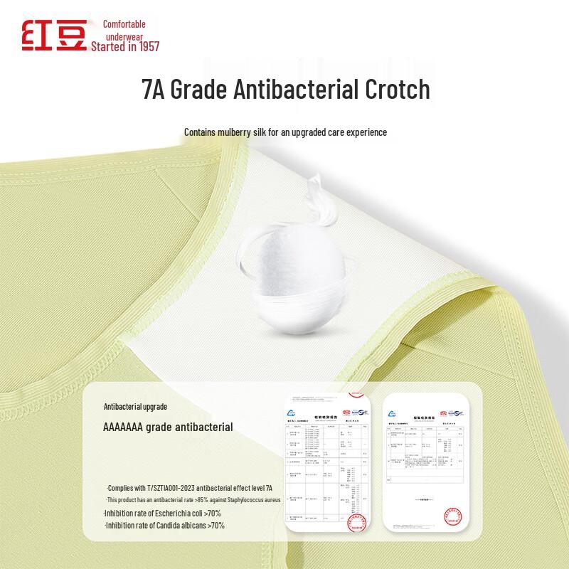 Hongdou Women's Cotton Blend High-Waist Briefs (7A Antibacterial)