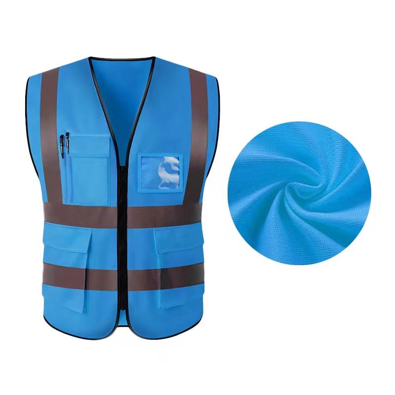 Reflective Multi-Pocket Safety Vest for Construction, Cycling, and Sanitation Workers