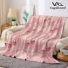 Cherry Lux Flannel Blanket Perfect for Sofa Office Bed Travel Sleep Read Relax Camping Four Season Use
