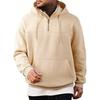 Men S Vintage Fleece Hooded Pullover Sweatshirt Loose Stand Collar