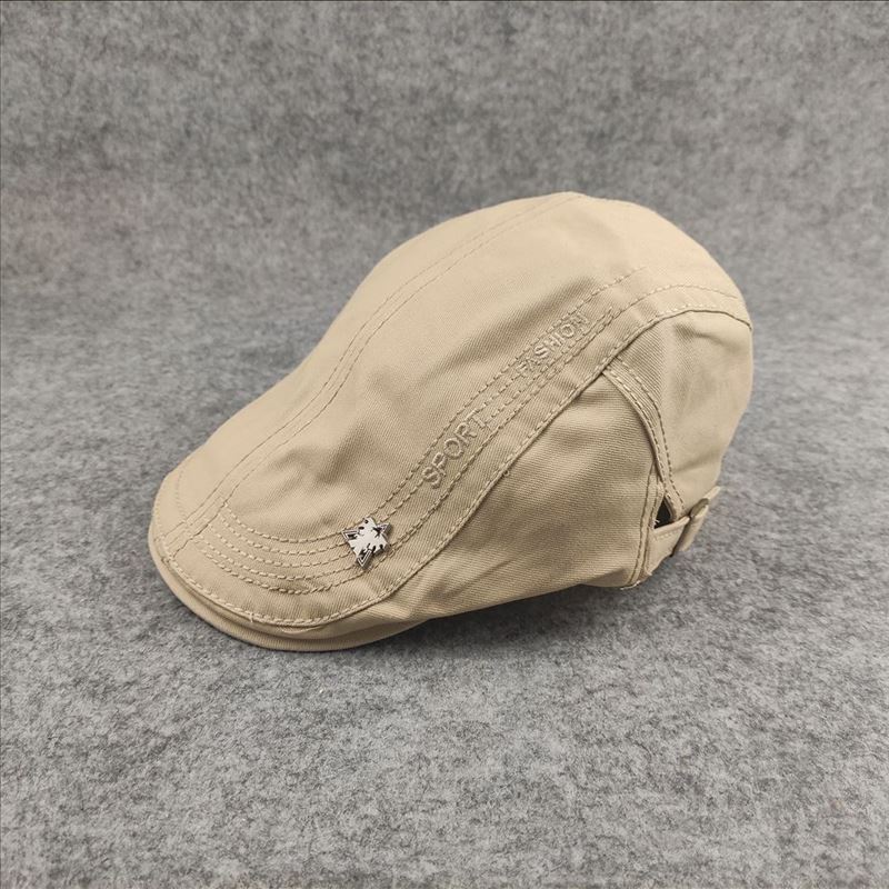 Solid Color Baseball Cap Korean Style Cotton Hat British Style Men's Newsboy Cap Men's Painter Hat Women's Beret
