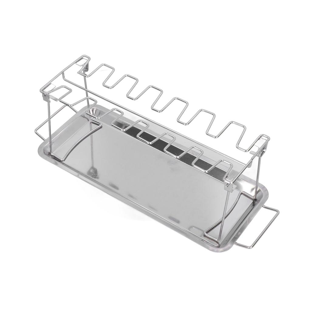 Chicken Wing Leg Rack Stainless Steel Foldable BBQ Rack Portable Grill Holder for Outdoor