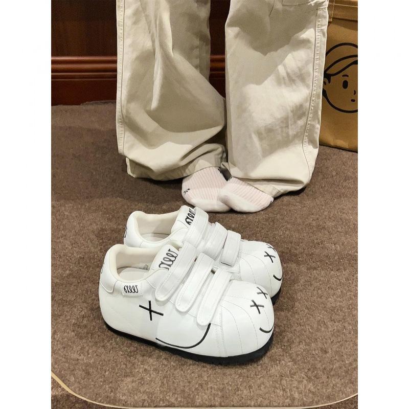 

Ugly cute big head inner height increase bread shoes women s 2025 new Velcro versatile sports little white shoes casual board shoes 35 белый