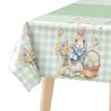 Easter Bunny Tablecloth Waterproof Holiday Table Cover Rectangle Table Cover Decorations for Picnic Restaurant Kitchen Dining