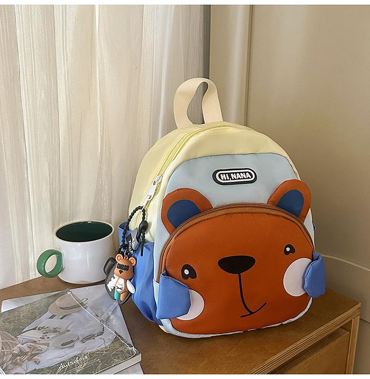 Schoolbag new high-value, fresh and sweet, cute cartoon bear backpack, light travel backpack for grades 1-1 students