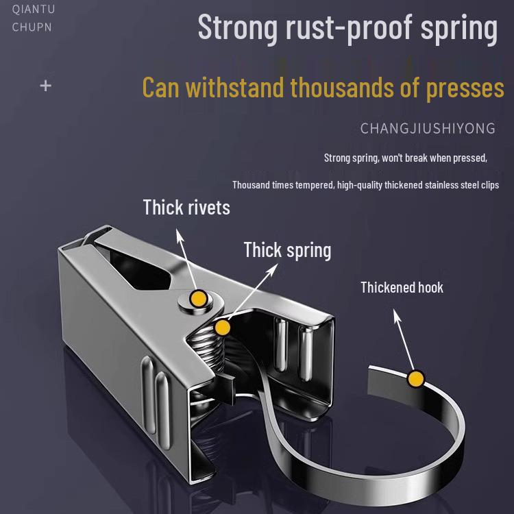 20 pcs Newcomer Curtain Clips: 0.01 Grab Hooks + Rings, Load-Bearing, Thickened, Old-Fashioned Style.