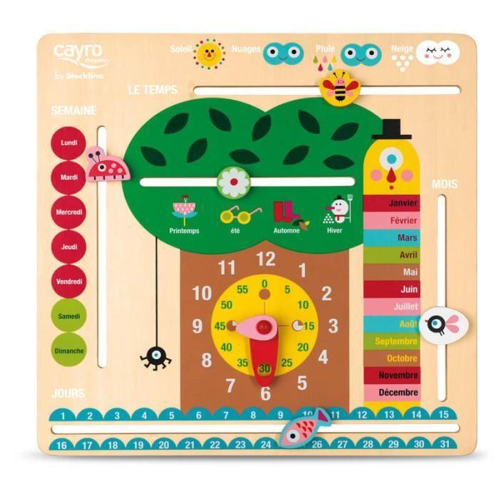 Calendrier - En Bois - Multicolore