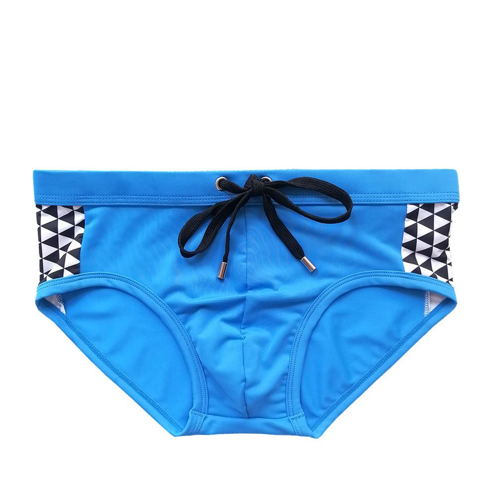 

Мужские быстросохнущие плавки с низкой талией и регулируемым шнурком XXL синий