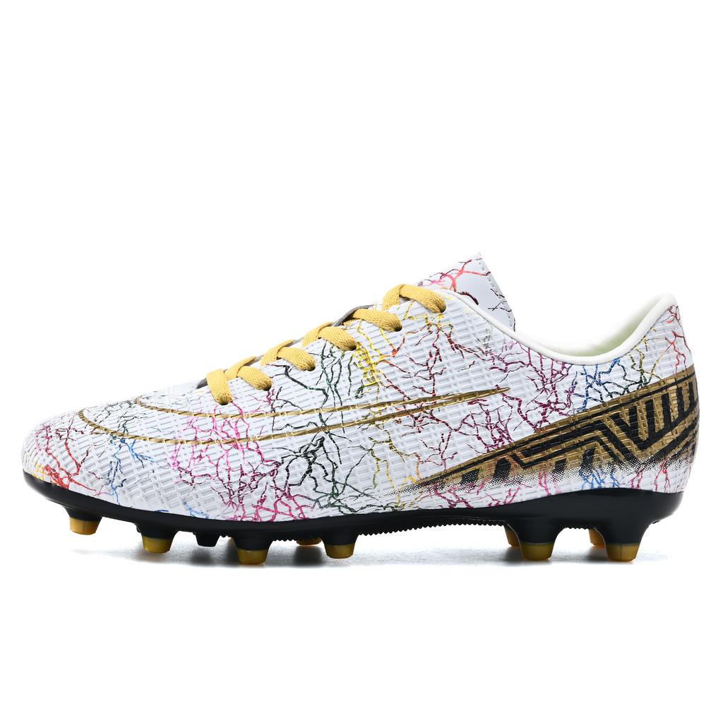Low-Top Football Shoes Tf Broken Nails Artificial Turf Ag Nails Leather Feet Men And Women Children Teenagers Students Shoes Comfortable And Breathabl