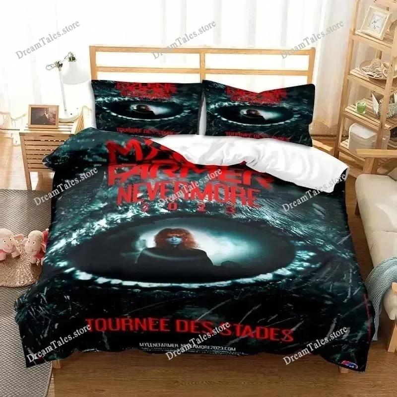 Duvet Cover Pillowcase Mylène Farmer Bedding Set Adult Boys Girls Bedroom Decoration Children Gift Single Double Large Size02996